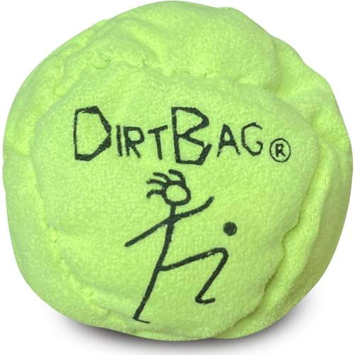 Dirtbag World Footbag Dirtbag Footbag 8-Panel Synthetic Suede, Neon Yellow